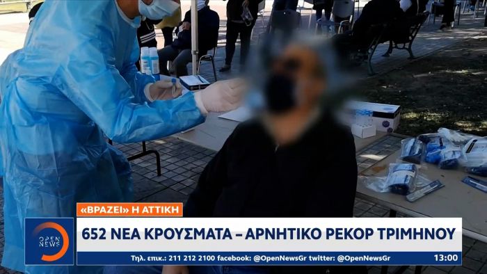 «Βράζει» η Αττική: 625 νέα κρούσματα – Αρνητικό ρεκόρ τριμήνου (vid) | panathinaikos24.gr «Βράζει» η Αττική: 625 νέα κρούσματα – Αρνητικό ρεκόρ τριμήνου (vid) | panathinaikos24.gr