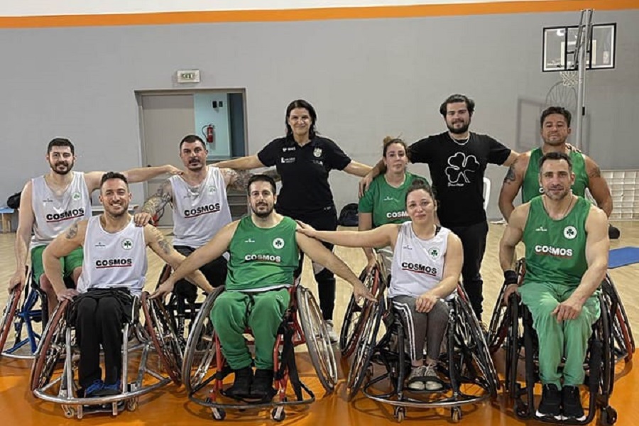Παναθηναϊκός: Στην προπόνηση της ομάδας μπάσκετ με αμαξίδιο η κόουτς Καπογιάννη