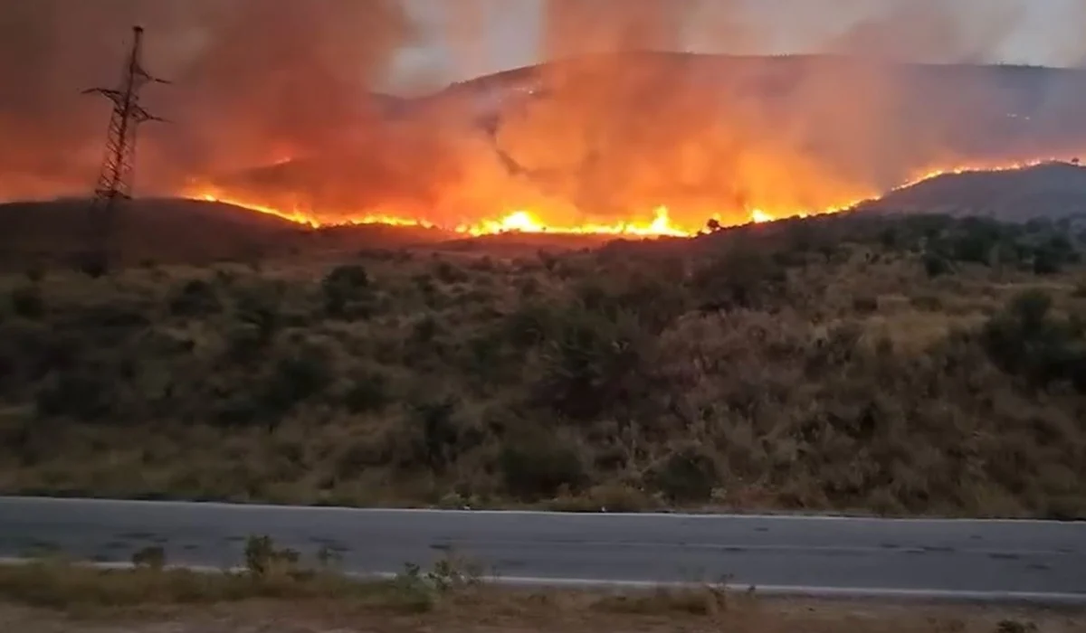 Μεγάλη φωτιά τώρα στην Αλβανία – Κοντά στα σύνορα με την Ελλάδα